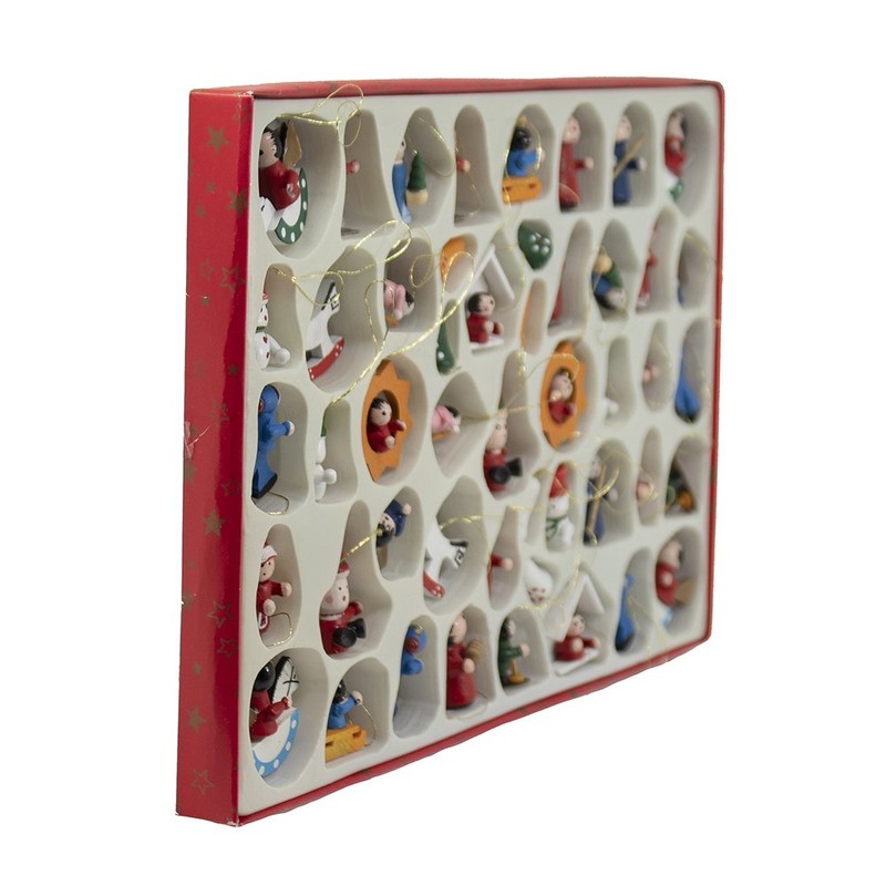 Kurt Adler Petite Treasures Wooden OrnamentMini, Set of 48