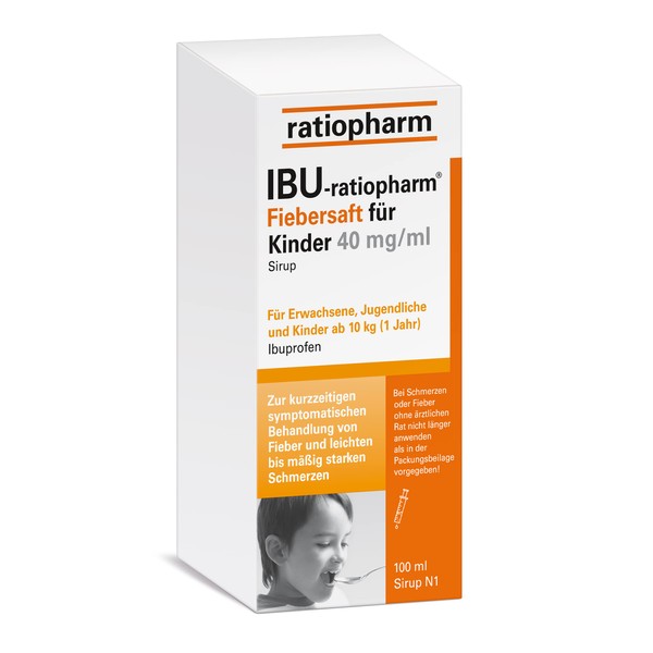IBU-ratiopharm, 4% Fever Juice for Children, 100 ml