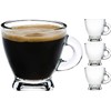 BOHEM'S Espresso Cups, 3.2 oz Small Demitasse Clear Glass Espresso