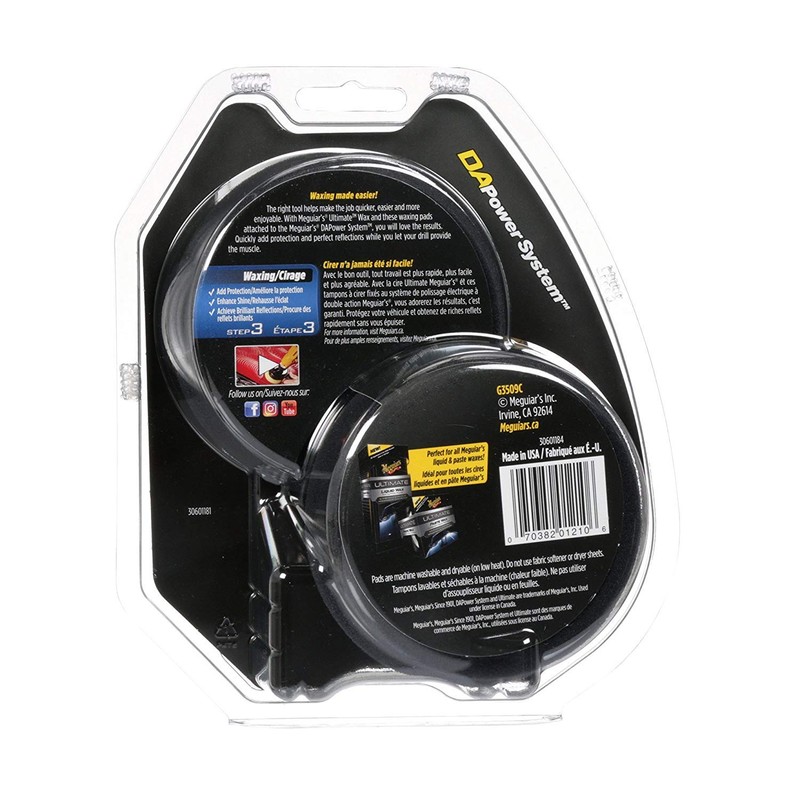 Meguiar's Dual Action Waxing Power Pads, 4-inch, 2-Pack - G3509C