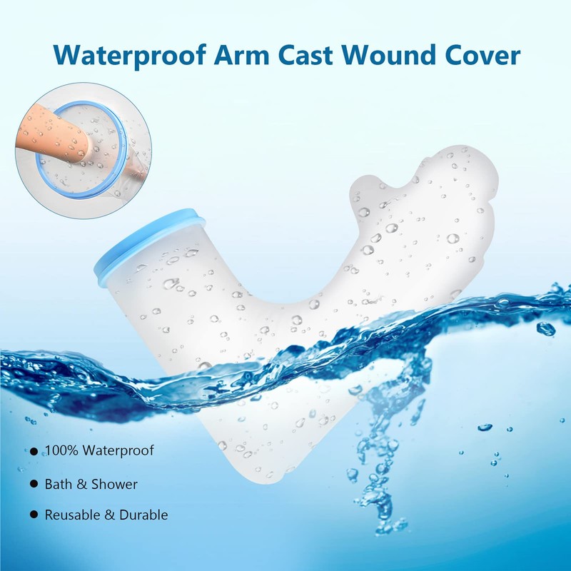 Waterproof Kids Cast Cover for Shower Arm, Teens Long Full