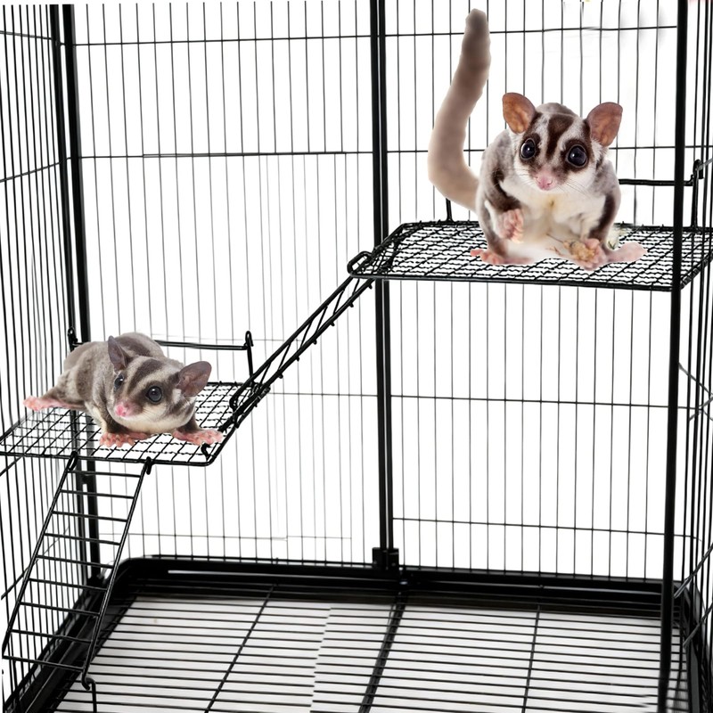 4 Pcs Sugar Glider Supplies Cage Accessories, Hamster Stainless Steel