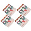 4pcs Chair Covers Soft Elastic Stretch Santa Claus Pattern Dining