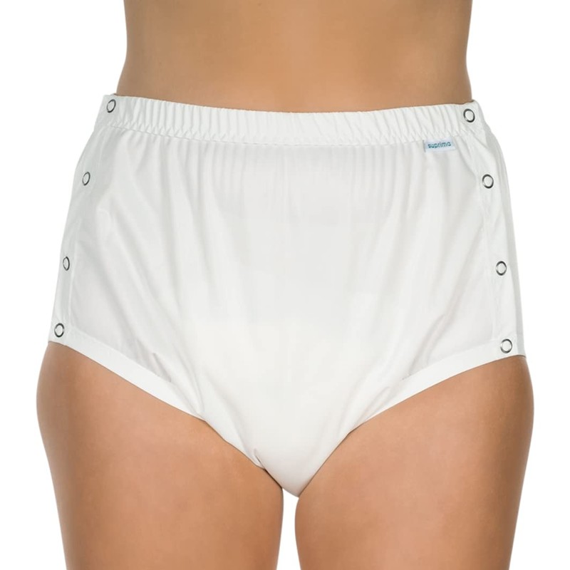 suprima 1288 001 PU Briefs White Buttoned for Medium to