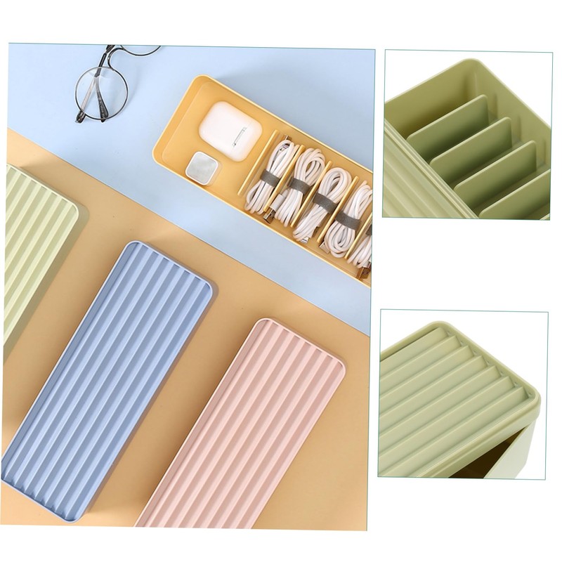 LABRIMP 1 PC Cable Storage Box Multi Grid Organizer with