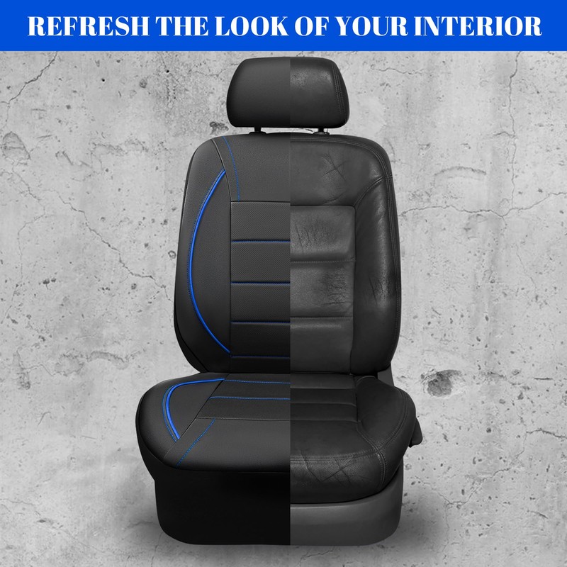CAR PASS Universal FIT Piping Leather Car Seat Cover, for