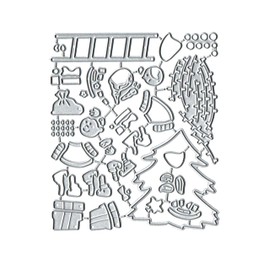 Christmas Tree Metal Die Cuts Dies Stencil, Christmas Tree Cutting Dies Cut Stencils DIY Scrapbooking Cards Photo Album Craft Decorative Embossing Paper Dies for Album Card Scrapbooking Making