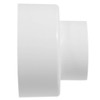 SPARES2GO External Toilet Flush Cone Rubber White Pipe to Pan