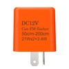 Weasch - Relé de intermitente electrónico ajustable, 12 V CC,