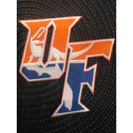 UF Florida Gators Vintage Embroidered Iron On Patch 3” X 2.5" NICE QUALITY
