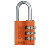 Padlock combination aluminum 30mm orange