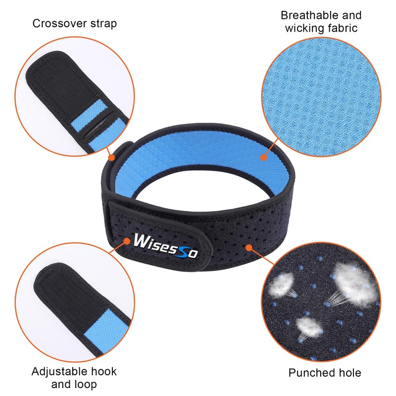Wisesso IT Band Strap, Adjustable Iliotibial Band Syndrome Brace, Athletic