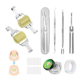 26 Pieces Toenail Correction Nail Clip Toenails Ingrown Toenail Ingrown Toenails Set Applies to Deformed Nails with 2 Nail Correction Clips 20 Nail Pads 3 Nail Clippers 1 Tape