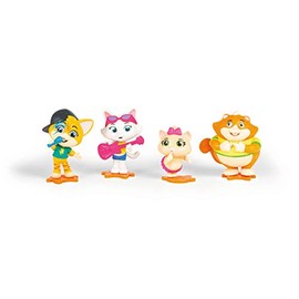 Smoby 44 Cats – Pack of 4 Articulated Figures, Characters of Lampo, Meatball, Pilou and Milady- 8 cm