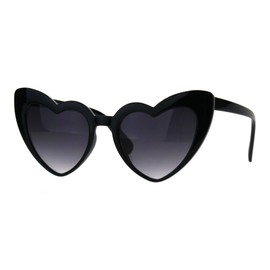 PASTL Cateye Heart Shape Sunglasses Womens Cute Fun Fashion Shades UV 400 Black