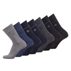 TOM TAILOR Socks Men's in a 7-Day Box - Grey melange mix, size: 39-42