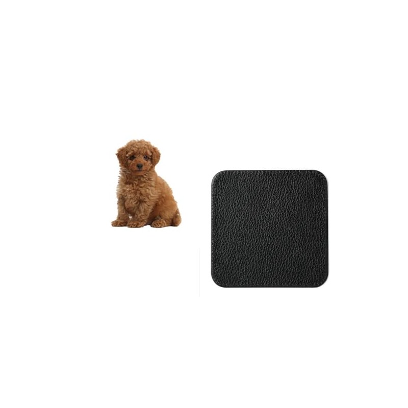 Set Of 4 Toy Poodle Dog Brown Family Pet synthetic