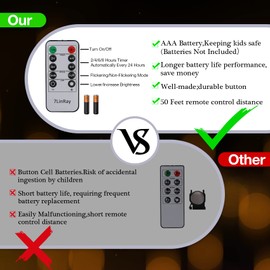 7LinRay Battery Operated Candles Flickering Flameless Candles with Remote and Timer, Waterproof Outdoor LED Pillar Flameless Candles for Home Wedding Decor, Ivory Plastic, D 3" x H 4" 5" 6"