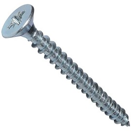 AERZETIX - C44832 - Set of 100 - Wood Screws - Diameter 5 x 50 mm - Made of Galvanised Steel Metal - Countersunk Head - Cross-shaped Pozidriv - Colour Silver - for Quick and Easy Installation