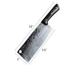 Kakamono Meat Cleaver Vegetable and Butcher Knife, Handmade Forged High Carbon Steel Kitchen Knife, chef knives with Ergonomic Handle for Home, Kitchen & Restaurant…