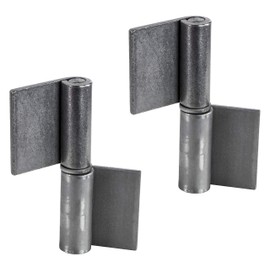 Gedotec Hinges for Welding, Pack of 2, Weld-On Tape for Metal Doors, Weld-On Hinge Height 80 mm, DIN Right, Heavy Duty Hinge for Garden Gates and Machines, Gate Hinge for Steel Gates