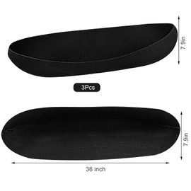 3PCS 36 Inch Planter Basket Liners Fabric Window Box Liners Felt Trough Planter Liner Replacement Black Flower Basket Liner Non-Woven Hanging Plant Liner for Planters Garden Fence - Avoid Bird Nesting