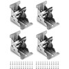 QWORK® 4 Pack Folding Lock Extension Self Locking Foldable Hinge