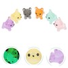 Mipcase 12Pcs Glow Dark Miniature Dog Statues Cute Puppy Ornaments