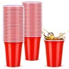 NUZEKY Pack of 50 Red Party Cups Set - Reusable