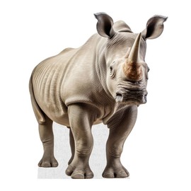 Rhino - Life Size Cardboard Cutout Standup People with Support Standee | Animals -