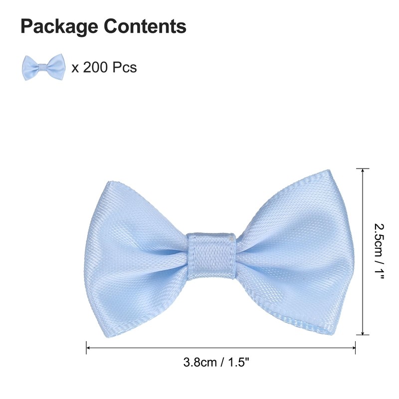 uxcell 200pcs Mini Tie Bows 1.5 Inch Small Tiny Bowknot,