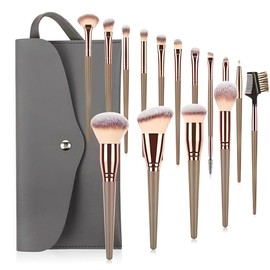 LuLiyLdJ Make up Pinsel Set Professionelles 15 Pcs Pinselset Makeup Schminkpinsel Kit Foundation Lidschatten Kosmetikpinsel Kosmetikpinsel Set mit