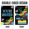 LyoGao Waterslide Birthday Party Invitations Summer Backyard Water Slide Bash