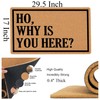 LuckyChu Welcome Door Mat Ho Why is You Here Outdoor