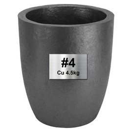 Nelyrho #4(4.5kg) Graphite Crucible for Metal Melting Casting Refining Gold Silver Copper Brass Aluminum