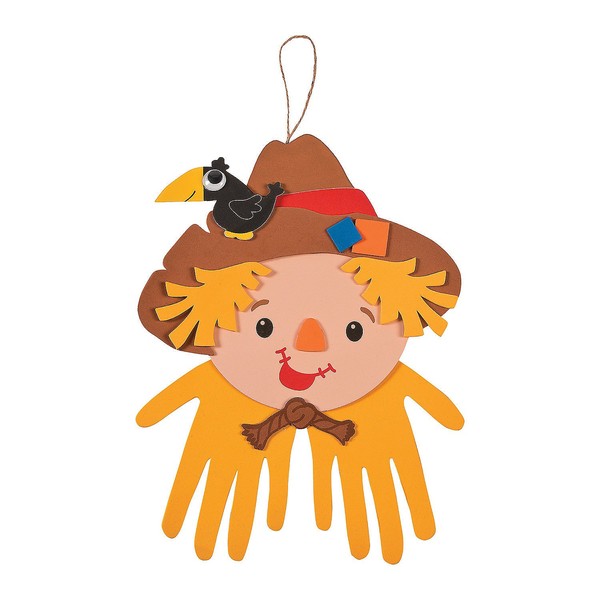Scarecrow Handprint Craft Kit - Makes 12 - Fall Crafts