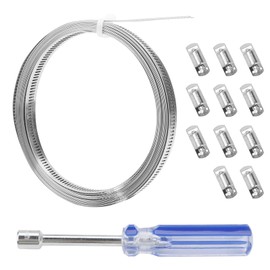 Hose Clamps Stainless Steel 3.6 m Adjustable Hose Clips Straps with 11 Pieces Hose Clips, 304 Stainless Steel Screw Clamps with Screwdriver for Tank Gas Water Pipe Hose