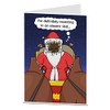 Funny Christmas Card Electric Sled