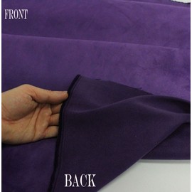Mybecca MicroSuede Fabric 58/60" Width Fabric by The yard Color : Purple (1 Yard, 36"x58") (Precut into 1 Yard Pieces by Prime)