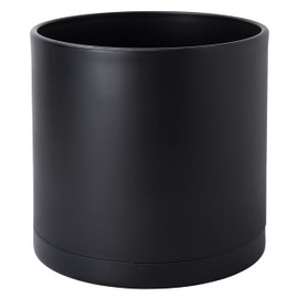 14 Inch Black Plastic Planter Pots for Plant Pot with Drainage Hole and Seamless Saucers, 74-O-XL-2