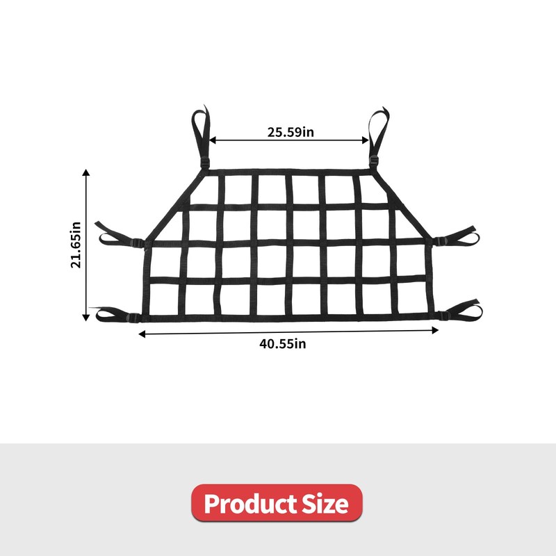 Rear Trunk Mesh Cargo Net Fit for Ford Bronco 4