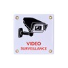 Video Surveillance Sign 12x12 cm | Enamel plaque | Home