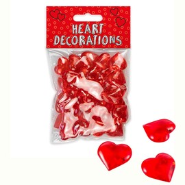LND Gifts Acrylic Heart Gems: Elegant Crystal Heart Decorations, Versatile Hearts, Ideal as Heart Scatter Table Decorations for Various Crafts and Events 75grams