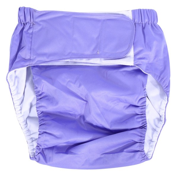 Couche Lavable Adultes, nouvelle couche lavable pour adulte Adjuatable en tissu, respirant, réutilisable, absorbant, super absorbant, couche moyenne, sous-vêtements pour incontinence(Lavande)