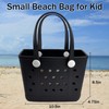 Juyeesm Small Rubber Beach Bags for Kids, Waterproof Sandproof Rubber