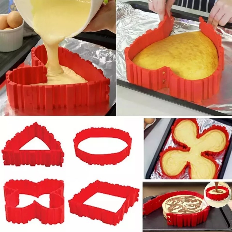 Innova Market Molde Multiformas Crea Pastel Reposteria Set Snake 4