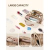 Telena Leather Make Up Bag Portable Travel Makeup Bag Waterproof