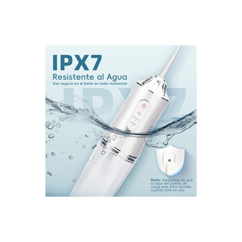 Irrigador Bucal Portátil 8 Boquillas IPX7