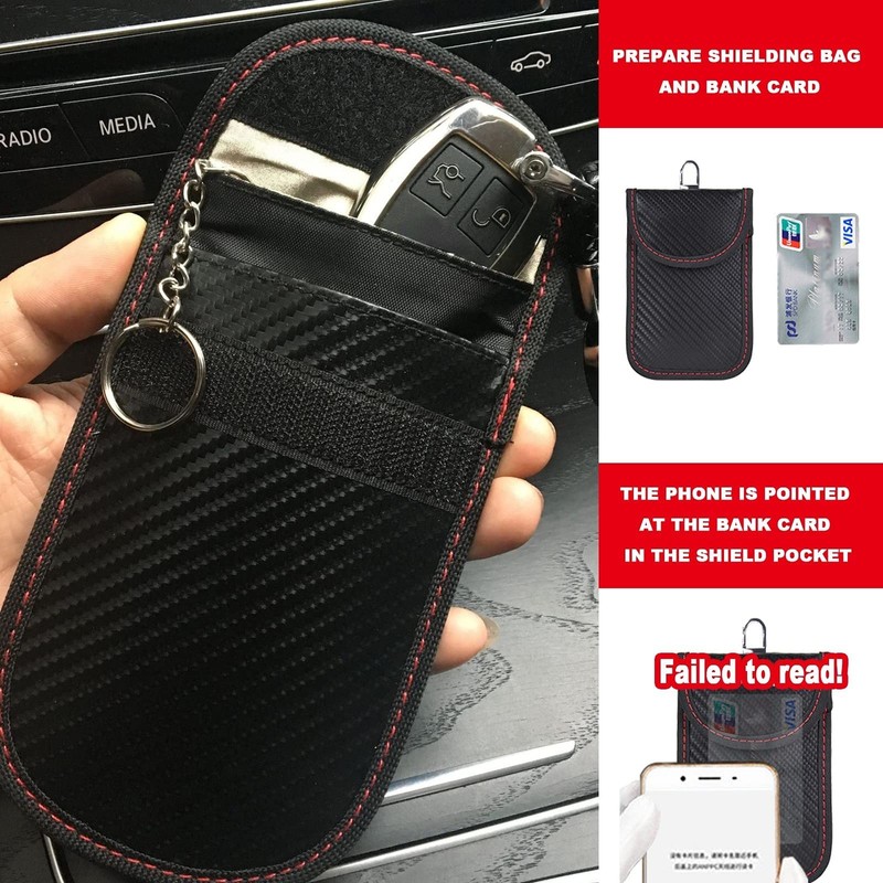 Faraday Pouch for Car Keys, 2 PCS Auto Key Fob