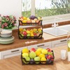 GILLAS 3 Tier Countertop Fruit Basket with 2 Banana Hangers